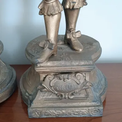 LOT 196: Vintage Don Juan and Don Caesar Spelter Statues