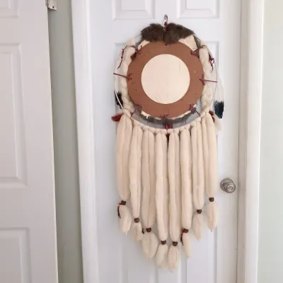 LOT 236: Pair of Native American Mandala Dream Catchers with House of Lloyd Arrowhead Resin Wall Art