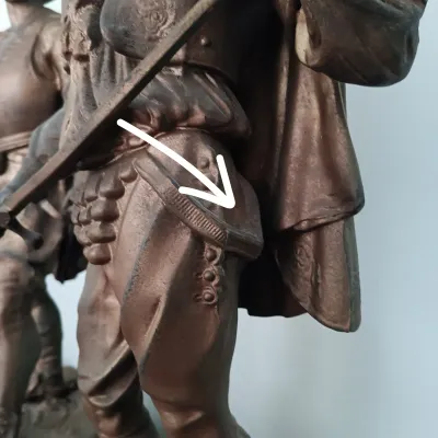 LOT 196: Vintage Don Juan and Don Caesar Spelter Statues