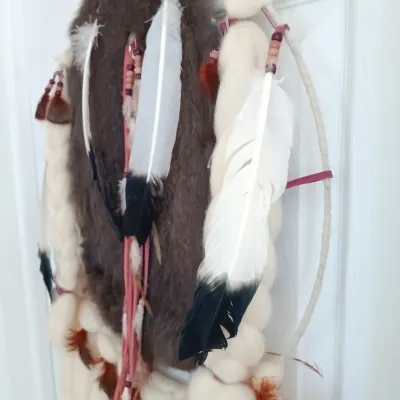 LOT 236: Pair of Native American Mandala Dream Catchers with House of Lloyd Arrowhead Resin Wall Art