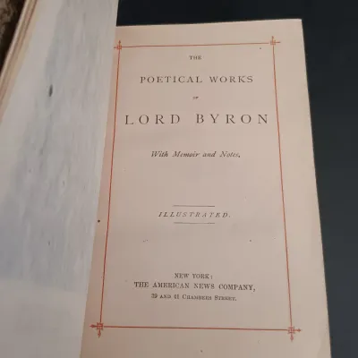 LOT 206: Leatherbound Bronte's Poems, Mini Leatherbound Christmas Carol, Longfellow's Prose Works 1866 and Whittier's...