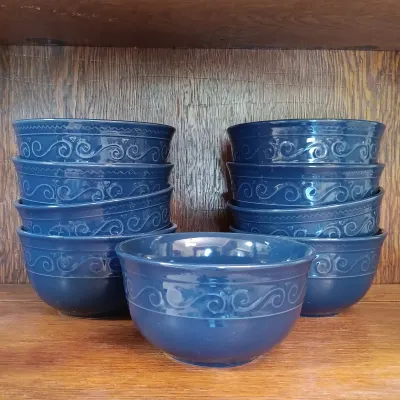 LOT 225: Royal Norfolk Blue Dinnerware Set