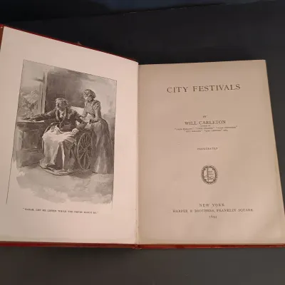 LOT 210: Antique Book Lot featuring City Festivals, Farm Ballads, The Book of Gold & More