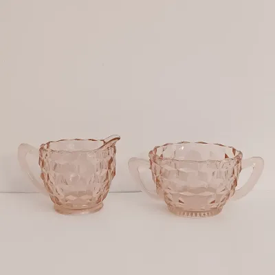 LOT 136: Vintage Pink Depression Glass