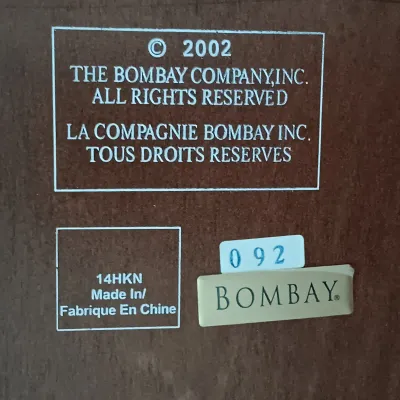 LOT 194: Bombay Analog Library Clock with Storage Compartment