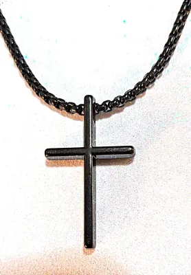 ***NEW ARRIVAL *** ALL BLACK NECKLACE & BRACELET JEWELRY SET with NECKLACE (24" L + Small Black Links Chain/Lobster Clasp) &...