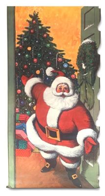 Vintage paper holiday door decoration