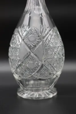 Cut Glass Decanter with Matching Stopper
