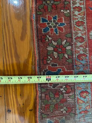 Antique Persian Heriz Serapi Wool Rug - 4' x 6'4"