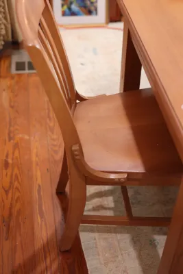 Wood Dining Table with Four Chairs