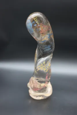 Gene Koss “Ridge Road Climb” Art Glass Sculpture, 1989