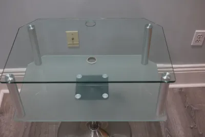 Adjustable & Rotating Glass TV / Media Stand
