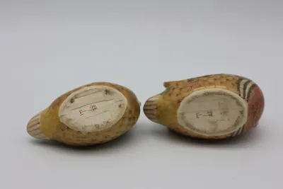 Japanese Kutani Porcelain Mandarin Duck Figurines