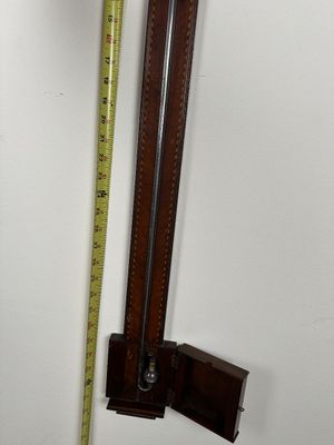 Antique English Mahogany Inlaid Mercury Stick Barometer