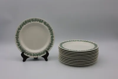 Vintage Wedgwood Embossed Queen’s Ware Salad Plates & Demitasse Cups