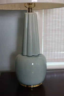 Contemporary Table Lamp with Fluted Detail