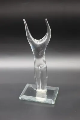 Maurice Alvarado (American, b. 1958) “Standing Figure” Glass Sculpture, 2000