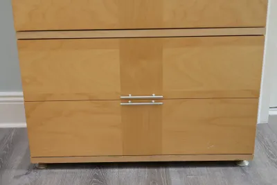 Contemporary Light Wood Six-Drawer Tall Chest