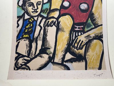 Fernand Léger (1881–1955) “Une Partie de Campagne (The Couple)” Signed & Numbered Color Lithograph 434/450