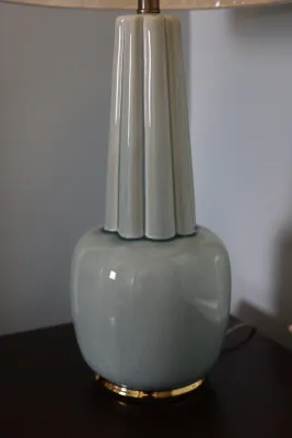 Contemporary Table Lamp with Fluted Detail