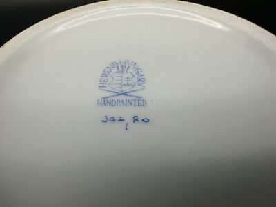 Vintage Herend Hungary Large Hand Painted Porcelain Bowl