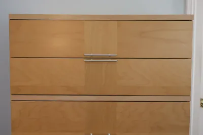 Contemporary Light Wood Six-Drawer Tall Chest