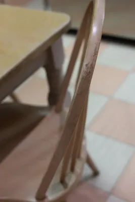 Farmhouse Dining Table with Four Windsor Chairs