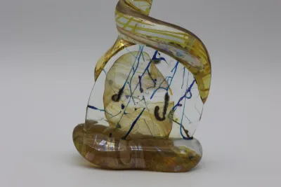 Signed Gene H. Koss “Ridge Climb” Art Glass Sculpture