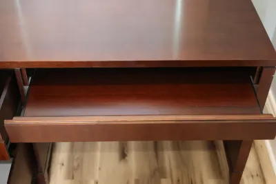 Traditional Wood Writing Desk with Drawers