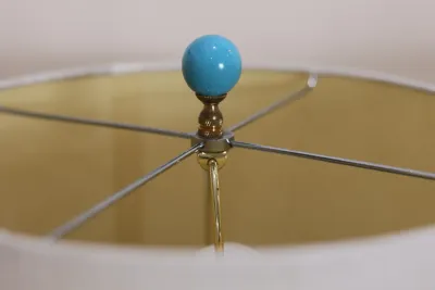 Pair of Turquoise Blue Table Lamps
