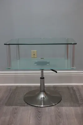 Adjustable & Rotating Glass TV / Media Stand