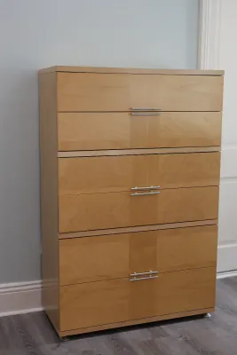 Contemporary Light Wood Six-Drawer Tall Chest