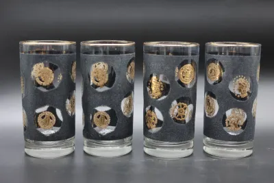 Libbey 22K Gold Coin Highball Glasses