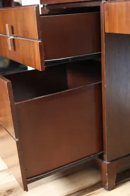 Traditional Wood Writing Desk with Drawers