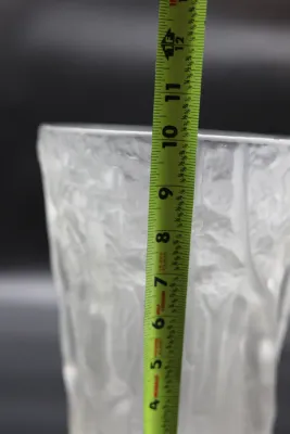 Large Frosted Glass Tree Relief Vase