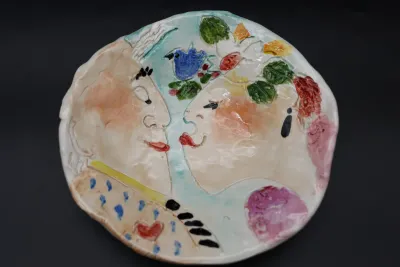 Ann “Frantic” Roberts Morley – The Gossips Ceramic Plate