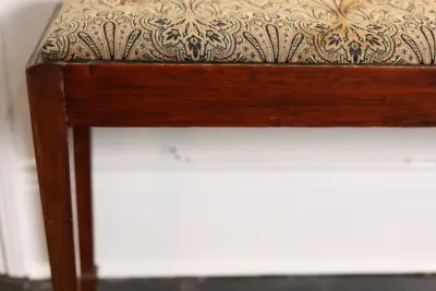 Mahogany Upholstered Bench