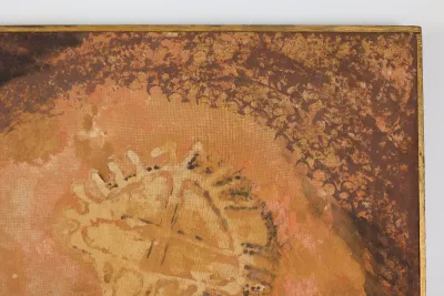 Agnes Sims “Primitive Work” Signed Modernist Oil on Canvas