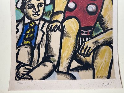 Fernand Léger (1881–1955) “Une Partie de Campagne (The Couple)” Signed & Numbered Color Lithograph 434/450