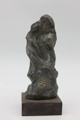 Signed Figural Mother & Child Sculpture