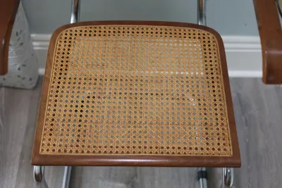 Marcel Breuer Cesca-Style Cane & Chrome Armchair
