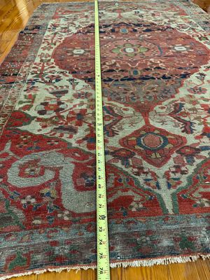 Antique Persian Heriz Serapi Wool Rug - 4' x 6'4"