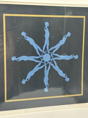 Ernest Tino Trova – Eight Falling Men, 1968, Signed Artist’s Proof Silkscreen