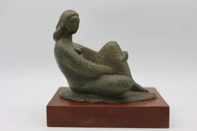 Tosia Malamud Signed & Numbered Bronze Figure Sculpture, 1964