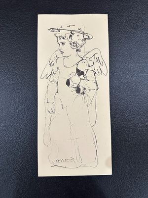 Casselli- Three Original Angel Drawings / Holiday Cards – From the Estate of New Orleans Art Patron Sonny Norman