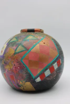 Sandra Blair “Spam Dog” Painted Ceramic Sculpture, 1995