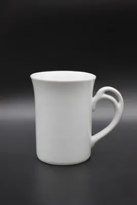 Pier 1 Luminous White Porcelain Double Scroll Mugs – Set of 7