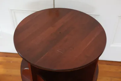 Two-Tier Revolving Wood Bookcase