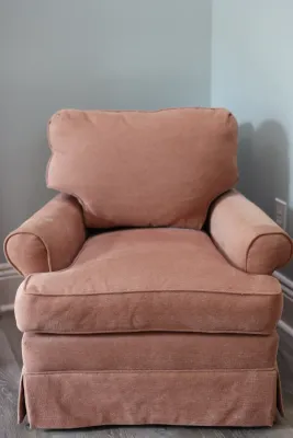 Upholstered Armchair with Matching Ottoman
