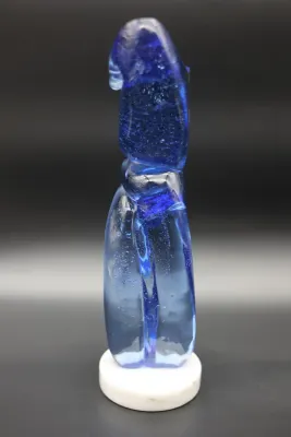 Maurice Alvarado “Blue Torso” Blown Glass Sculpture